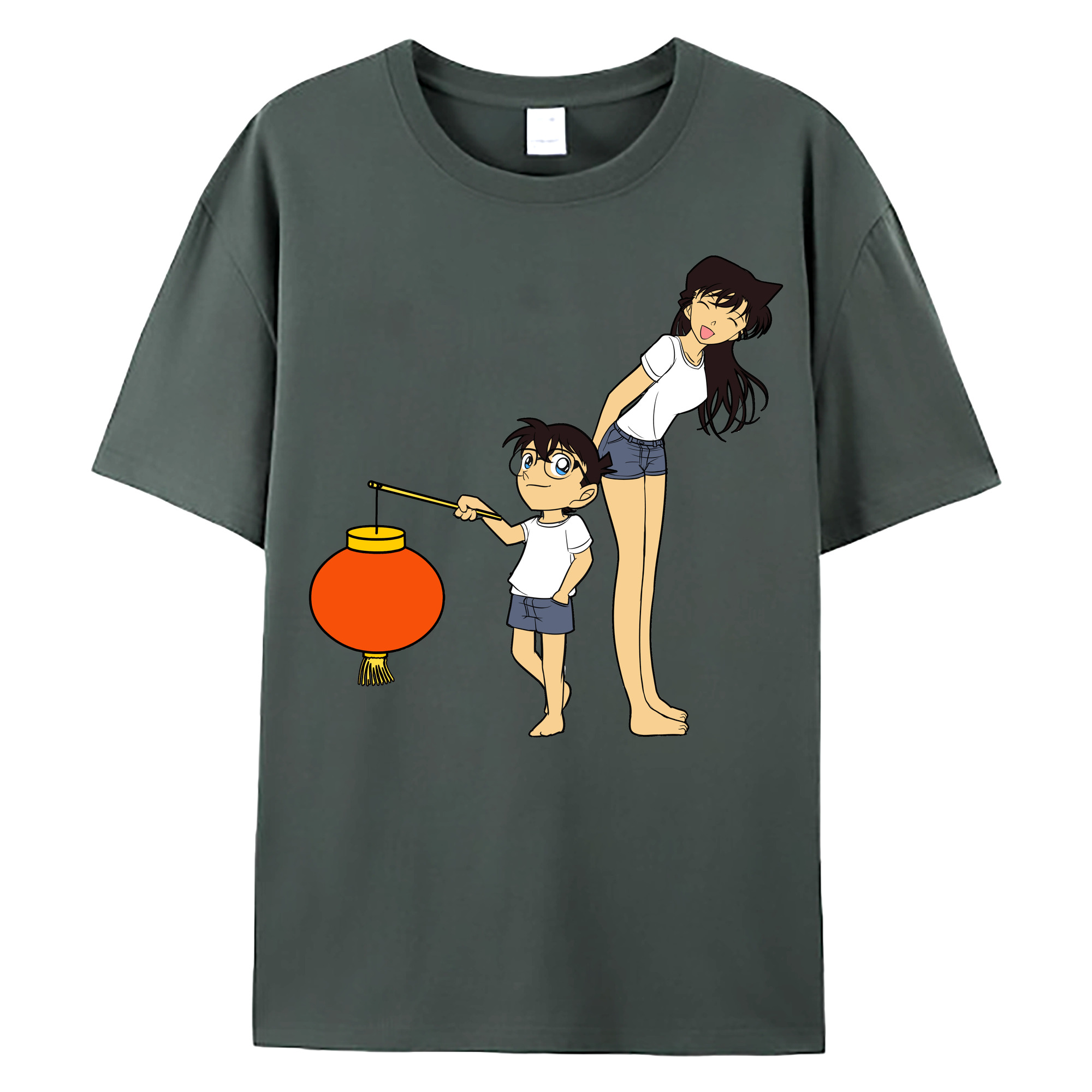 （画像用） 名探偵コナン 毛利 蘭 もうり らん、モーリ ラン Detective Conan Rachel Moore 綿100％ メンズ半袖Tシャツ｜肌触りやわらか＆通気性